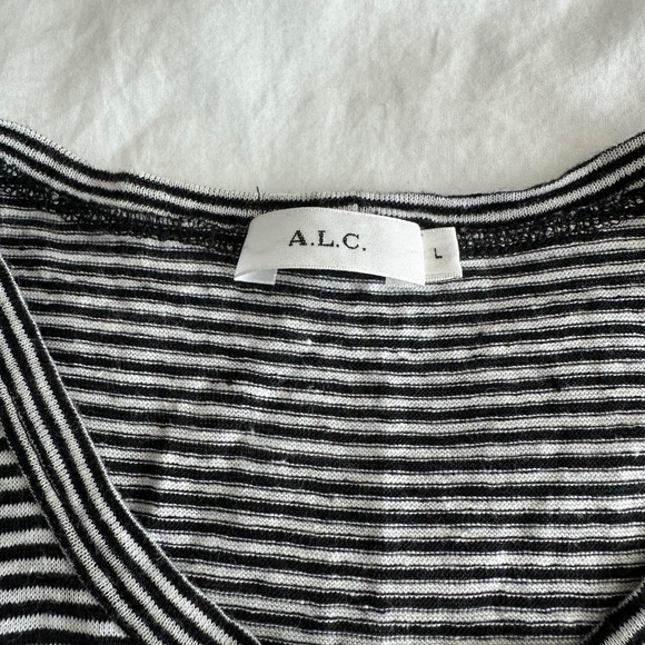 A.L.C. Sean Linen Muscle Tee - Picture 4 of 7